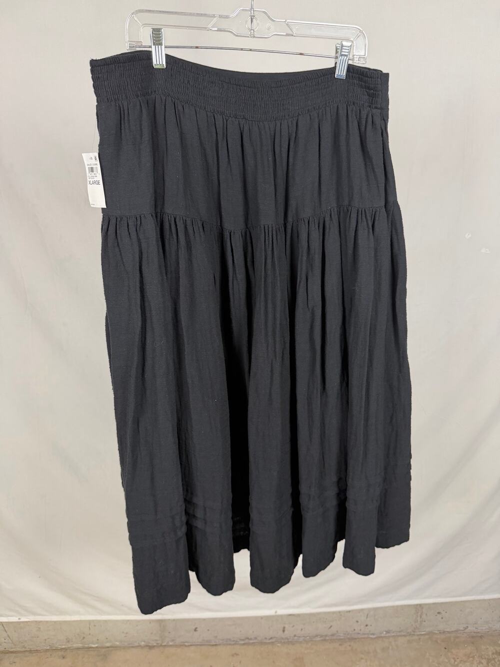 ON 34TH Black Gauze Maxi Skirt Size XL 34" Length NWT